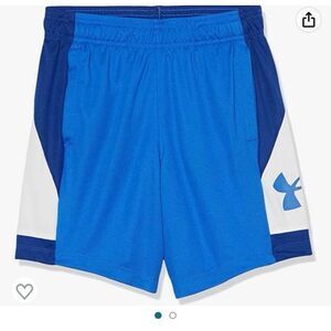 New Under Armour Girls' Baseline 6" Basketball blue Short Youth YXS  Retail 25$
